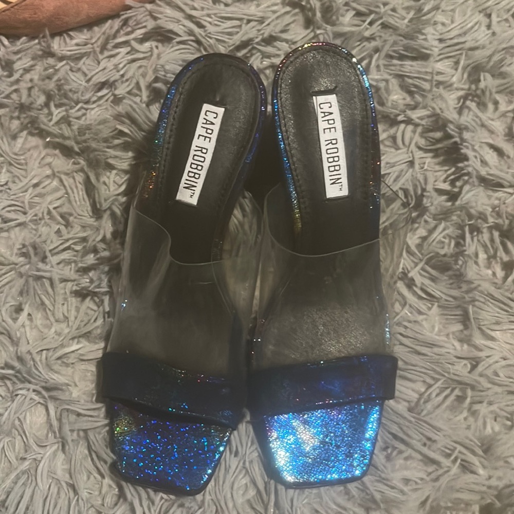 Metallic heels